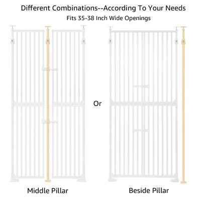 Show full view: Unipaws Extra Tall Metal Cat Gate, White slide 7 of 8