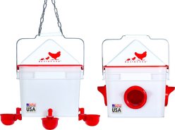 RentACoop Chick2Chicken Automatic Chicken Feeder & Waterer Set, 10-lb, 2-gal
