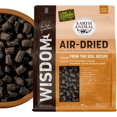 Earth Animal Earth Animal Wisdom Air-Dried From the Soil Recipe Insect-Based Premium Natural Dog Food, 32-oz bag