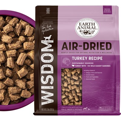 Earth Animal Earth Animal Wisdom Air-Dried Turkey Recipe Premium Natural Dog Food, 32-oz bag