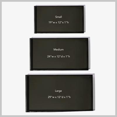 Show full view: Hiddin Overflow Dog Feeder Tray, Smoke Grey, Medium slide 5 of 7