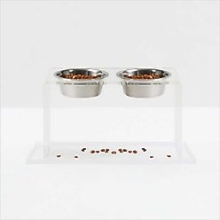 Hiddin Overflow Dog Feeder Tray, Clear, Large