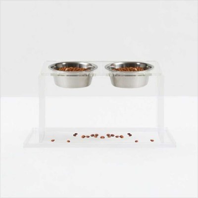 Hiddin Hiddin Overflow Dog Feeder Tray, Clear, Large