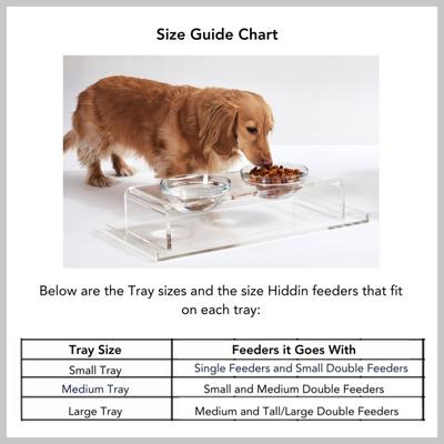 Show full view: Hiddin Overflow Dog Feeder Tray, Clear, Large slide 6 of 6