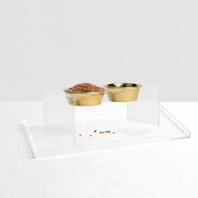 Show full view: Hiddin Overflow Dog Feeder Tray, Clear, Large slide 3 of 6