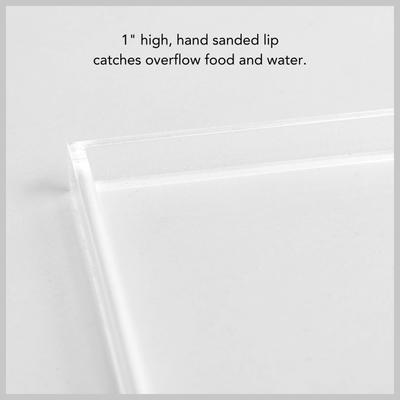 Show full view: Hiddin Overflow Dog Feeder Tray, Clear, Large slide 4 of 6