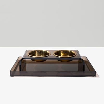 Show full view: Hiddin Overflow Dog Feeder Tray, Bronze, Small slide 5 of 8