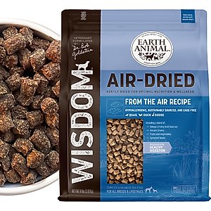 Earth Animal Wisdom Air-Dried From the Air Recipe with Quail, Duck, & Goose Premium Natural Dog Food, 128-oz bag