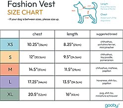 Gooby Fashion Dog Vest, Orange, Medium slide 2 of 5