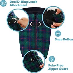 Gooby Fashion Check Dog Vest, Green, Medium slide 2 of 5
