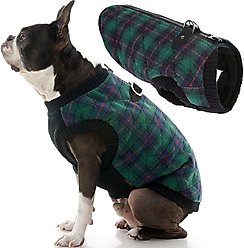 Gooby Fashion Check Dog Vest, Green, Large