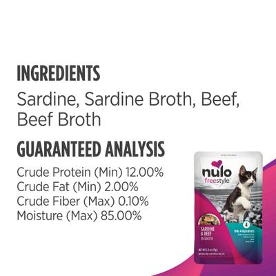 Show full view: Nulo FreeStyle Variety Pack Cat Food Topper, 2.8-oz, case of 6 slide 7 of 13