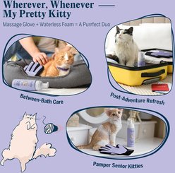 Flydog Pretty Kitty Dry Kitten Shampoo with Grooming Glove Kit, Lavender-Vanilla Scent, 6.75-oz bottle slide 2 of 7