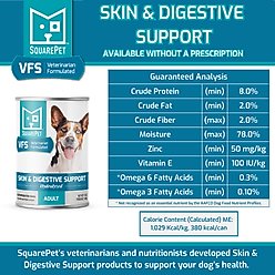 SquarePet VFS Canine Hydrolyzed Skin & Digestive Support Wet Dog Food, 13-oz can, case of 12 slide 2 of 5