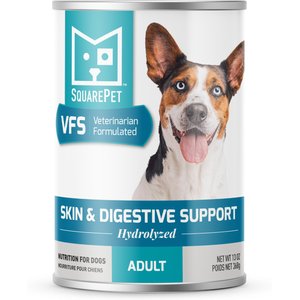 SquarePet VFS Canine Hydrolyzed Skin & Digestive Support Wet Dog Food, 13-oz can, case of 12