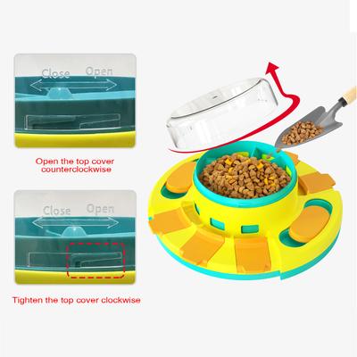 Show full view: HANAMYA Slower with Press Button Dog & Cat Feeder, Blue slide 7 of 11