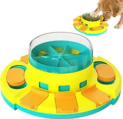 HANAMYA Slower with Press Button Dog & Cat Feeder, Blue