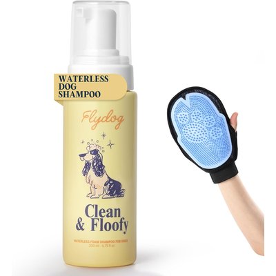 Flydog Flydog Clean & Floofy Dog Dry Shampoo with Grooming Glove Kit, Lavendar Scent, 6.75-oz bottle