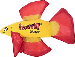Yeowww! Mo Betta Blue Cat Plush Toy with Catnip, Red