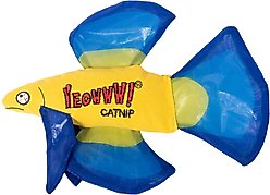 Yeowww! Mo Betta Blue Cat Plush Toy with Catnip, Blue