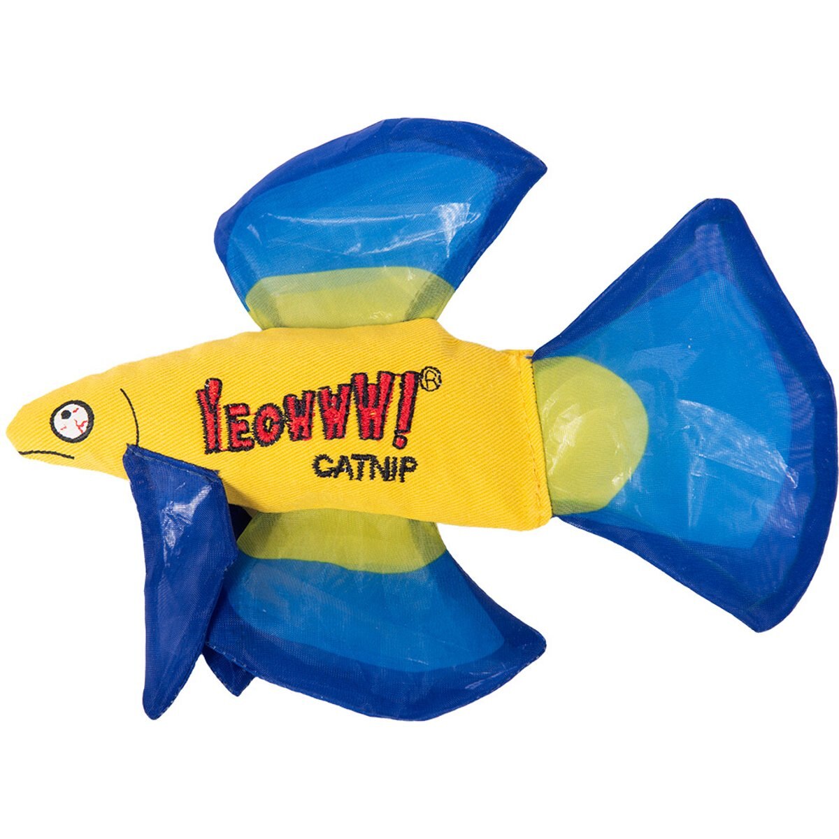 Yeowww! Mo Betta Blue Cat Plush Toy with Catnip, Blue