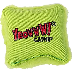 Yeowww! Catnip Pillows Cat Plush Toy, Green