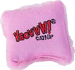 Yeowww! Catnip Pillows Cat Plush Toy, Pink