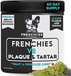 Frenchies vs Everybody Frenchies vs Plaque & Tartar Powder Dental Supplement for Dogs, 5.10-oz jar