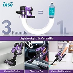 INSE S10 6-in-1 Cordless Stick Vacuum, Purple slide 2 of 9