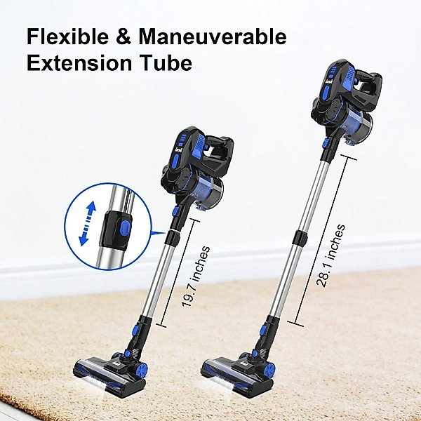 Show full view: INSE V770 6-in-1 Cordless Stick Vacuum, Blue slide 9 of 9