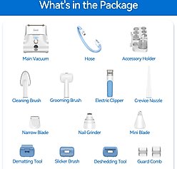 INSE P30 Large Capacity Pet Grooming Vacuum Kit, White, 4.5-L slide 2 of 8