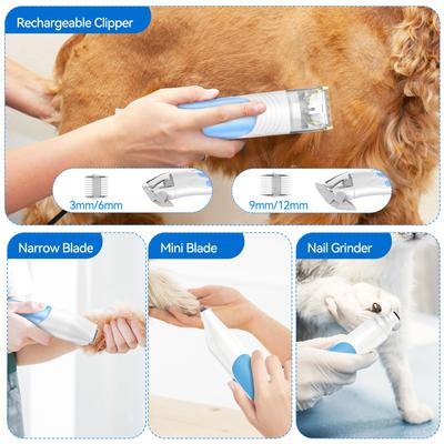 Show full view: INSE P30 Large Capacity Pet Grooming Vacuum Kit, White, 4.5-L slide 3 of 8