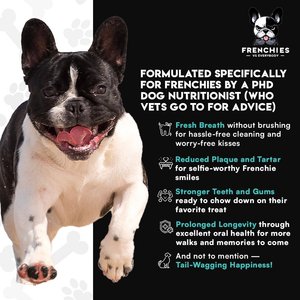 Frenchies vs Everybody Frenchies vs Plaque & Tartar Powder Dental Supplement for Dogs, 5.10-oz jar