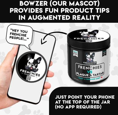 Show full view: Frenchies vs Everybody Frenchies vs Plaque & Tartar Powder Dental Supplement for Dogs, 5.10-oz jar slide 5 of 10