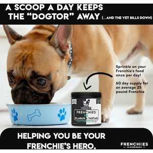 Frenchies vs Everybody Frenchies vs Plaque & Tartar Powder Dental Supplement for Dogs, 5.10-oz jar