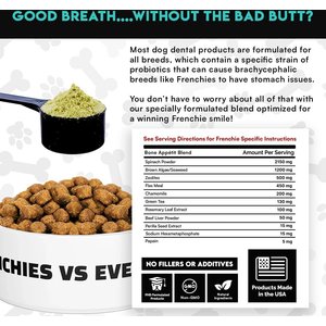 Frenchies vs Everybody Frenchies vs Plaque & Tartar Powder Dental Supplement for Dogs, 5.10-oz jar