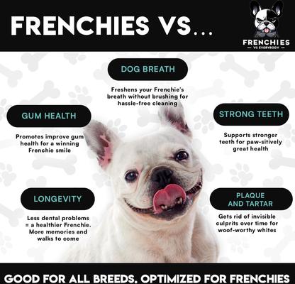 Show full view: Frenchies vs Everybody Frenchies vs Plaque & Tartar Powder Dental Supplement for Dogs, 5.10-oz jar slide 3 of 10