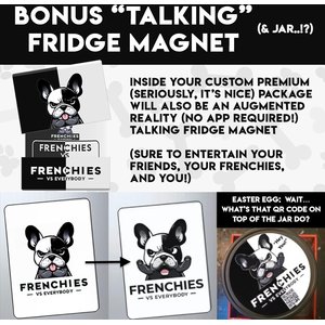 Frenchies vs Everybody Frenchies vs Mushrooms Immune Support Digestive Health Allergy Relief Turkey Tail Mushroom Flavored Supplement for Dogs, 2.65-oz jar