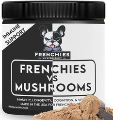 Frenchies vs Everybody Frenchies vs Mushrooms Powder Immune Supplement for Dogs, 2.65-oz jar