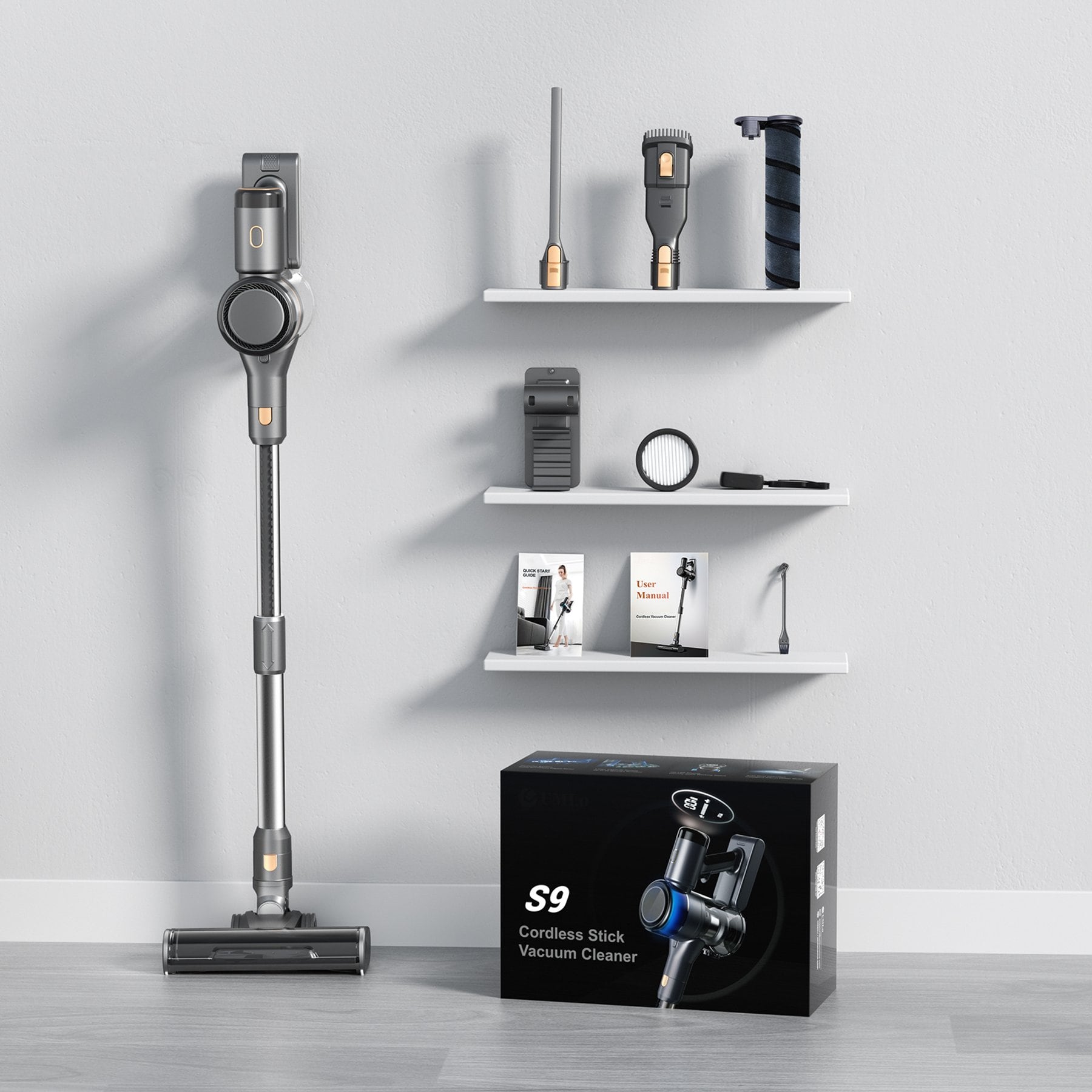 INSE S9 Cordless Stick Vacuum Cleaner, Blue