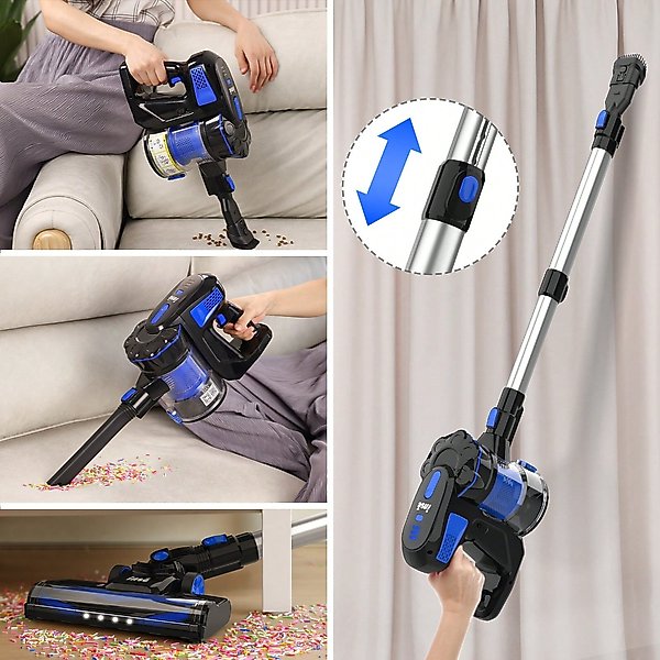 Show full view: INSE V770 6-in-1 Cordless Stick Vacuum, Blue slide 6 of 9