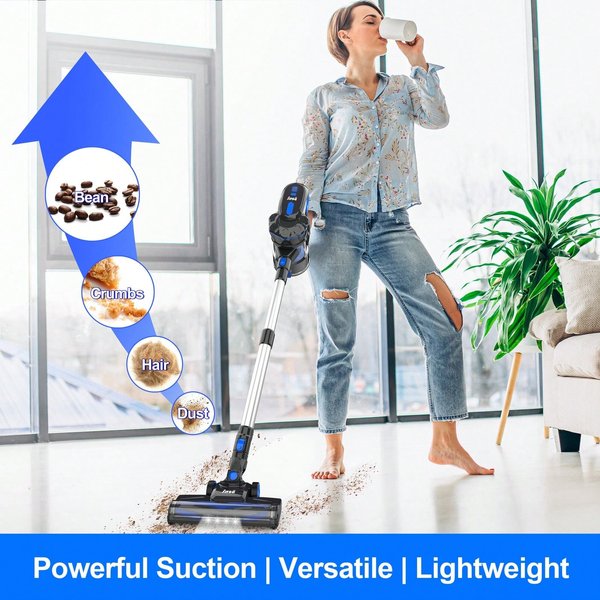 Show full view: INSE V770 6-in-1 Cordless Stick Vacuum, Blue slide 2 of 9