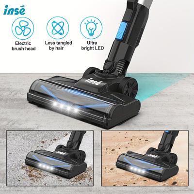 Show full view: INSE N5T 6-in-1 Cordless Stick Vacuum, Blue slide 2 of 8
