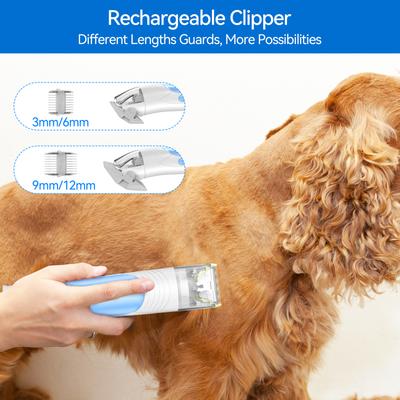 Show full view: INSE P30 Large Capacity Pet Grooming Vacuum Kit, White, 4.5-L slide 4 of 8