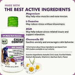 Liquid-Vet Calm & Content Support Chicken Flavor Calming Supplement for Dogs, 32-fl oz bottle slide 2 of 8