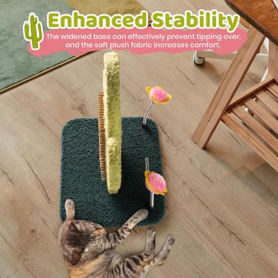 Show full view: Happy & Polly Cactus 15-in Fleece Cat Scratcher, Green slide 7 of 11