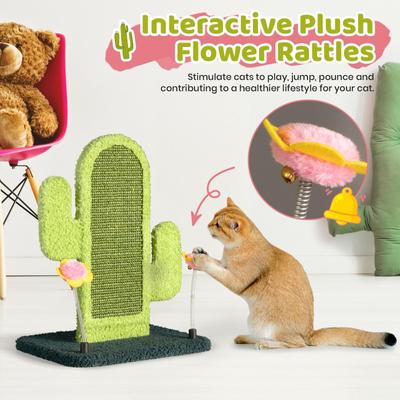 Show full view: Happy & Polly Cactus 15-in Fleece Cat Scratcher, Green slide 3 of 11