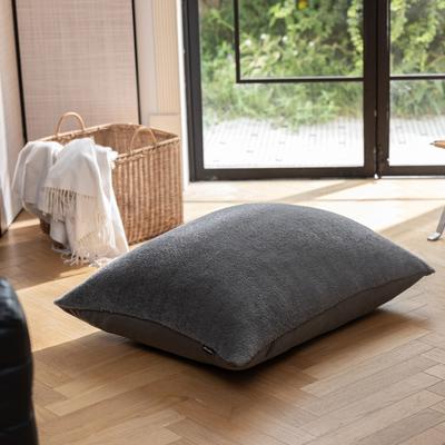 Show full view: Allisandro Wear-Resistant Sherpa Orthopedic Pillow Dog Bed, Grey, Medium slide 2 of 10