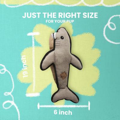 Show full view: Snugarooz Saul the Shark Rubber Spikey Ball Squeaky Dog Plush Toy slide 5 of 6