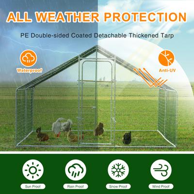 Show full view: RYPetmia Outdoor Metal Chicken Coop, 30 Chicken Capacity slide 5 of 9